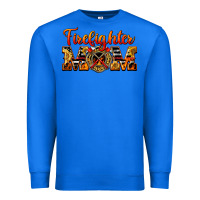 True Royal American Firefighter Mom Premium Sweatshirt - LillyAllenDesigns