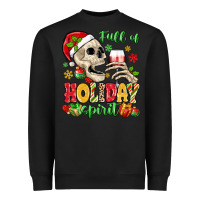 Black full of holiday spirit Heavyweight Sweatshirt - MaliasSmallBusiness