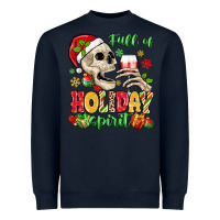 Navy full of holiday spirit Heavyweight Sweatshirt - MaliasSmallBusiness