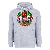 Heather Grey Christmas heifers Christmas Heavyweight Hoodie - Jasminsmagicworld