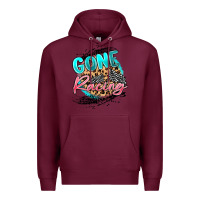 Burgundy gone racing Premium Hoodie - MaliasSmallBusiness