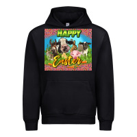 Black Happy Easter Farm Animals 20oz skinny Urban Hoodie - LillyAllenDesigns