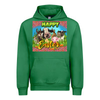 Emerald Happy Easter Farm Animals 20oz skinny Urban Hoodie - LillyAllenDesigns
