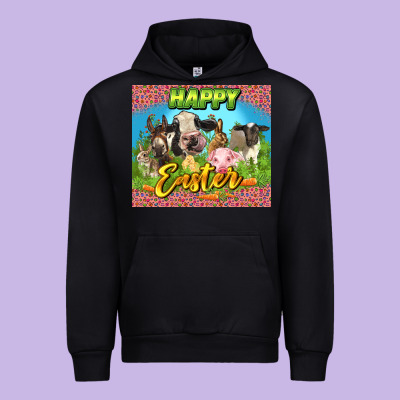 Happy Easter Farm Animals 20oz Skinny Urban Hoodie Designed By Lillyallendesigns