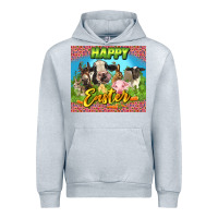 Heather Grey Happy Easter Farm Animals 20oz skinny Urban Hoodie - LillyAllenDesigns