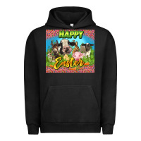 Pigment Black Happy Easter Farm Animals 20oz skinny Urban Hoodie - LillyAllenDesigns