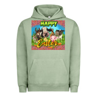 Pigment Oil Green Happy Easter Farm Animals 20oz skinny Urban Hoodie - LillyAllenDesigns