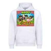 White Happy Easter Farm Animals 20oz skinny Urban Hoodie - LillyAllenDesigns
