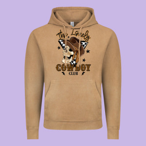 The Lonely Cowboy Club Vintage Hoodie Designed By Maliassmallbusiness