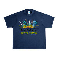 Navy customize nail tools with sunflower preview Urban Heavy Tee - BarkalooDesign