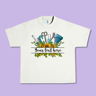 Customize Nail Tools With Sunflower Preview Urban Heavy Tee Designed By Barkaloodesign