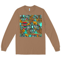 Toasted Coconut western turquoise thunderbird seamless pattern Long Sleeve Tee - HRA Design Shop