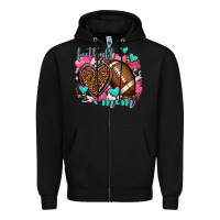 Black football mom Zipper Hoodie - AdoDesignShop