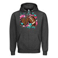 Charcoal Heather football mom Zipper Hoodie - AdoDesignShop