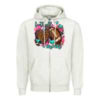 Oatmeal Heather football mom Zipper Hoodie - AdoDesignShop