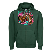 Sports Green football mom Zipper Hoodie - AdoDesignShop