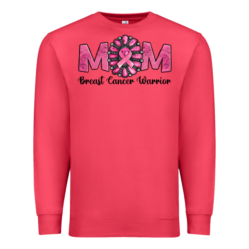 Breast Cancer Warrior Mom Premium Sweatshirt by Jasminsmagicworld | Teevron