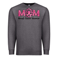 Charcoal Heather breast cancer warrior mom Premium Sweatshirt - Jasminsmagicworld