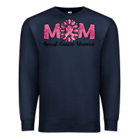 Navy breast cancer warrior mom Premium Sweatshirt - Jasminsmagicworld