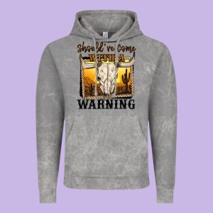 Should've Come With A Warning Vintage Hoodie Designed By Maliassmallbusiness