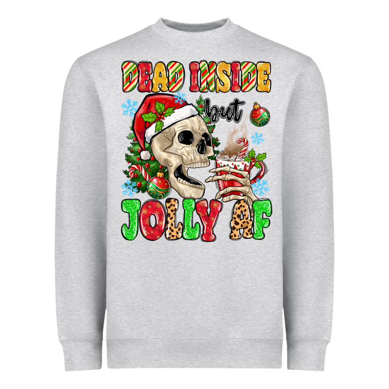 Dead Inside But Jolly Af Heavyweight Sweatshirt by MaliasSmallBusiness | Teevron