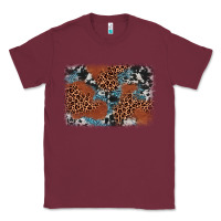 Burgundy leopard cowhide background Classic Tee - BarkalooDesign