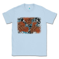 Dusty Blue leopard cowhide background Classic Tee - BarkalooDesign
