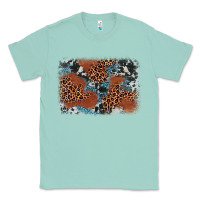 Seafoam leopard cowhide background Classic Tee - BarkalooDesign