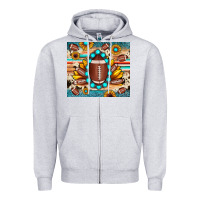 Heather Grey football cowhide sunflower Zipper Hoodie - JahusDesignShop
