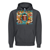 Smoke football cowhide sunflower Zipper Hoodie - JahusDesignShop