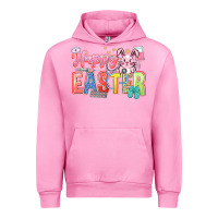 Fuchsia Pink Happy Easter Nurse Urban Hoodie - LillyAllenDesigns