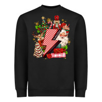 Black christmas season lightning bolt Heavyweight Sweatshirt - MaliasSmallBusiness