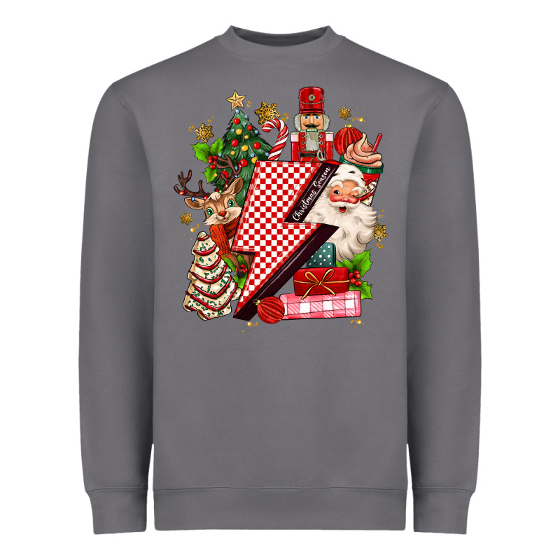 Christmas Season Lightning Bolt Heavyweight Sweatshirt by MaliasSmallBusiness | Teevron