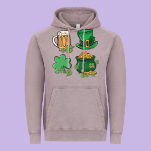 Pot Of Gold Vintage Hoodie Designed By Maliassmallbusiness