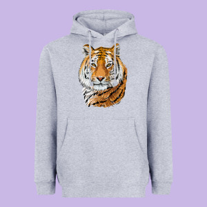 Tiger Head Heavyweight Hoodie Designed By Lillyallendesigns