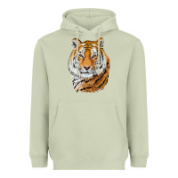 Matcha Tiger Head Heavyweight Hoodie - LillyAllenDesigns