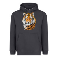 Smoke Tiger Head Heavyweight Hoodie - LillyAllenDesigns