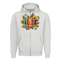 Dove Grey fall football sunflower and fall Zipper Hoodie - AdoDesignShop