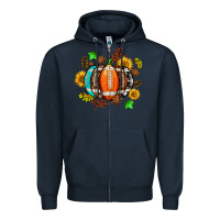 Navy fall football sunflower and fall Zipper Hoodie - AdoDesignShop