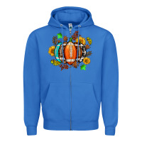 True Royal fall football sunflower and fall Zipper Hoodie - AdoDesignShop