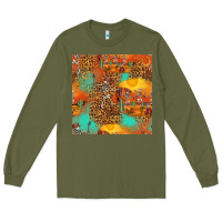 Army Green western skeleton seamless pattern Long Sleeve Tee - HRA Design Shop