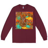 Burgundy western skeleton seamless pattern Long Sleeve Tee - HRA Design Shop