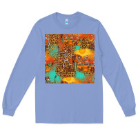 Colony Blue western skeleton seamless pattern Long Sleeve Tee - HRA Design Shop