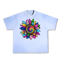 Grape Ice tie dye sunflower Urban Heavy Tee - texasbilliewilder