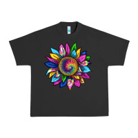 Pigment Black tie dye sunflower Urban Heavy Tee - texasbilliewilder