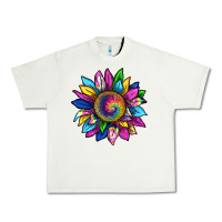 Pistachio tie dye sunflower Urban Heavy Tee - texasbilliewilder