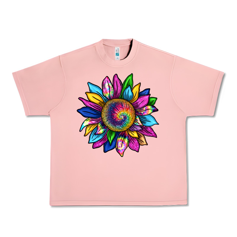 Tie Dye Sunflower Urban Heavy Tee by texasbilliewilder | Teevron