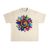Sandshell tie dye sunflower Urban Heavy Tee - texasbilliewilder