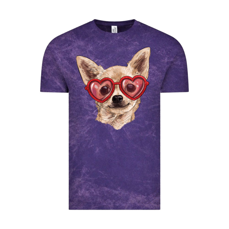 Chihuahua Dog With Love Glasses Vintage Tee by RanaPortraitStore | Teevron