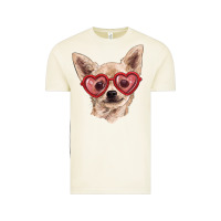 Vintage Arctic Chihuahua dog with love glasses Vintage Tee - RanaPortraitStore